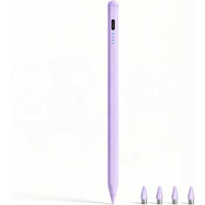 Stylus Pen for Samsung Galaxy Tab A11 / A11+, A9 / A9+, A8, A7 Lite, Active Capacitive Pencil for Samsung Android Tablet & iOS Touchscreens, High Precision Digital Pen with 4 Tips (Purple)