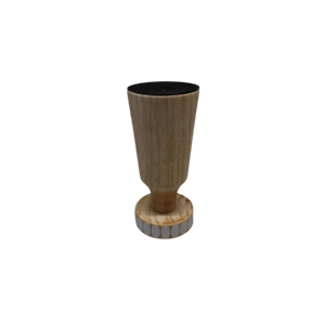 Decorative Wooden Cups, With The top Painted Black And A Base With White Dots 8"X3"