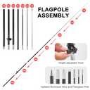 Feather Flag Pole Kit for Swooper Flag 6FT, Swooper Flag Pole Kit with Ground Spike for Feather Flags