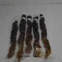 Ombre Brown Honey Blonde Braiding Hair Boho Braids Pre Stretched Curly Deep Wave Bohemian Braiding Hair Ez Braid Synthetic Knotless Extensions Hairs (#1B/30/27) (26 Inch(Packs of 5+1))