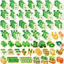 154 Pcs St. Patrick's Day Patches Self Adhesive Saint Patrick's Day Patches Stick on Chenille Irish Clover Lucky Patch Sticker Embroidered, Include 104 A-Z Letter,50 Love Shamrock Patch for Backpacks