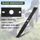 AC04020 Lawn Mower Blade Compatible with Ryobi RY40180 RY40108 RY40190 RY40109 RY401110 RY401011 RY401120 RY401012 20 Inch 40V Brushless Mowers 2 Packs