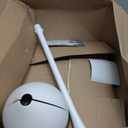 Clorox Toilet Plunger with Hideaway Holder Caddy Heavy-Duty Compact Design with Non-Skid Rubber Base for Bathroom Convenient Storage Toilet Unclogger, 6.5x19.5-Inch, White