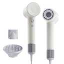 Laifen Hair Dryer SE 2, 200 Million Negative Ionic Blow Dryer with Child Mode and 108,000 RPM Brushless Motor, 1400W Powerful Fast Drying High-Speed Low Noise Hairdryer with Magnetic Attachments (Matte White)