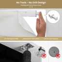 No Tools No Drill Roman Shades, Cordless Blackout Roman Blinds for Windows, Room Darkening Window Shades, Smooth Push & Pull, Easy to Install, White, 27" W 64" H