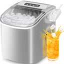 Antarctic Star Countertop Ice MakerPortable Ice Makers with Self-Cleaning, Bullet Ice Machine, 26Lbs/24H, 9 Ice Cubes Ready in 6 Mins for Kitchen Bar Party RV, Grey