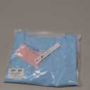 Elgogy Women's Oversized Work-out Crop T-shirt, Light Blue Large