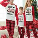 Matching Christmas Pajamas for Family/Couples, Plaid Pants with Christmas Tree Printed Tops Sleepwear, Xmas PJs Sets (Small, Dwarf)