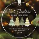 New Home Ornament 2024 - First Home Ornaments 2024, Our First Home Ornaments 2024 - Acrylic New Home Ornament 2024