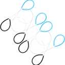 4 Pcs Clay Cutters Wire Steel Wire Clay Cutter Pottery Tools Cut Off Tools with Rubber Handle for Artist Sculpting Cheese Dough, Black, Blue