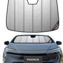 Pigenius Windshield Sun Shade for Toyota Prius & Prius Prime (Gen 5) 2023-2026, Fits LE XLE Limited, Metallic Silver Finish