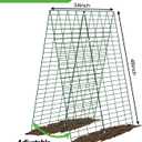 Foldable Cucumber Trellis, 48" L x 34" W A-Frame Trellis, Climbing Plants Support Raised Bed Trellis with Twist Ties & Plant Bags for Outdoor Yards Gardens