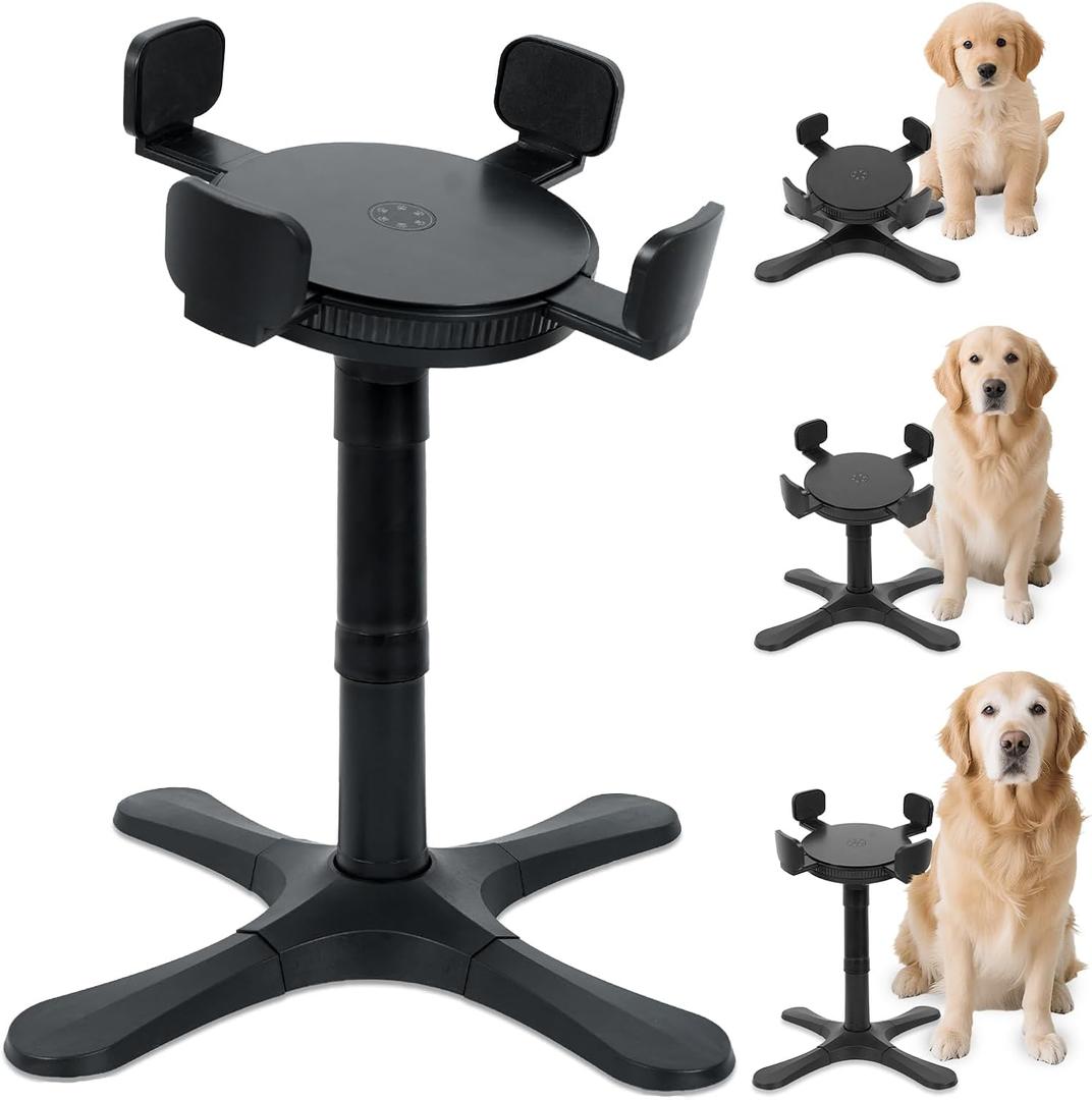 Adjustable Dog Bowl Stand Raised Bowl with 3 Heights Tilted Feeding Stand Elevated Stand for Dog Bowls Adjusts to 5.5",9.45",13.2" Non-Slip for Small Medium Large Dogs