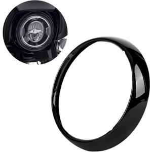 7" Headlight Head Light Bezel Headlamp Decorate Trim Ring Cover for Harley Touring Road King Electra Glide Street Glide