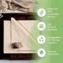 100% Bamboo Compostable Napkins (50-Pack) | Heavy Duty Napkins for Lunch, Dinner, Events, Occasions & Entertaining | Eco Friendly | 3-Ply FSC Certified | Bamboo Paper Towels | 7.5 x 8 Inch