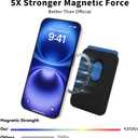 Magnetic Wallet Phone Card Holder for Phone Case with Mag-Safe, Stronger Magnetic RFID Leather Phone Wallet Stick on Series of iPhone 17/16/15/14/13/12 and Pro/Promax, Classic Black