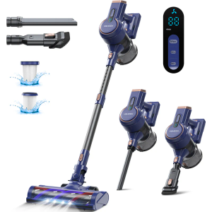 VOWEEK VC09 6 IN 1 LIGHTWEIGHT CORDLESS VACUUM CLEANER WITH 3 POWER MODES, LED DISPLAY 45MIN RUNTIME, 2 COLORS