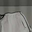 MAGNIVIT Men's Lightweight Sweatpants Loose Fit Open Bottom Mesh Athletic Pants with Zipper Pockets (Large, White Black)