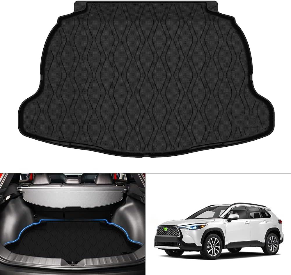 KUST Cargo Mat for Toyota Corolla Cross 2022-2025 2026 (Only Fits NO JBL Subwoofer in Cargo Area)(Not for Corolla) Rear Trunk Mat Cargo Liner All Weather Protection TPE Rubber Black