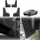 BestEvMod Upgrade Mud Flaps Splash Guards Compatible with Tesla Cybertruck 2025 2024 Splash Fender OEM Style ABS Winter Sediment Dirt Protection Set of 4 No Need to Drill Full Cover