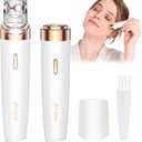 Epilator for Women, 2-in-1 Facial Hair Removal Epilator, Painless Designed Hair Remover with Built-in LED Light for Precision, Smooth Glide Hair Remover for Women Face Lips Chin Peach Fuzz
