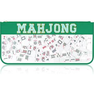 Empty Mahjong Tiles, Zippered Case for American Mahjong Set, Mahjong Gift Accessories Organizer, Card Holder Bouch (Case Only) Green