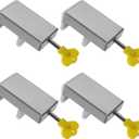 4pcs Sliding Window Door Lock Stainless Steel Sliding Door Lock Door Window Limiter Anti Theft Limiter Door Window Lock Stopper Snap in Limiter