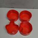 Uxcell 2pcs Rubber End Caps 100mm(4 Inch) ID Vinyl Round Tube Bolt Cap Cover Screw Thread Protectors Red, 50mm Height, 2 Packs