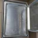 Nordic Ware Naturals 3 Piece Set - USA Made Aluminum Commercial Quality Sheet Pan for Baking or Roasting, Encapsulated Galvanized Steel Rim Prevents Warping; Half Sheet, Jelly Roll and Quarter Sheet