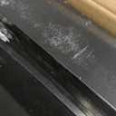 Deck Gate, 36"x 45" Adjustable Aluminum Outdoor Gate 1" Round Pipe with Latch,Auto Closing Hinges and Black Rustproof Powder Coated for Patios, Porch,Gardens Indoor Pet Protected