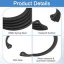 uxcell 5Pcs 2" Internal Retaining Ring Circlip, 65 Mn Spring Steel Internal Circlip Snap Rings C-Clips for Grooved Shaft Studs, Black