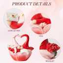 DN DECONATION Valentine Gnomes Decorations, Valentines Gnome Figurines Decorations for Home Table Indoor Collectible Sweet Gifts for Him (Set of 2, Red and Pink)