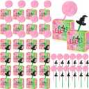 Capoda 48 Pcs Witch and Princess Party Favors Include 24 Pink and Green Candy Boxes 24 Witch Hat Pens and Princess Pom Pom Pens Gifts Set for Christmas Goodie Bags Stocking Suffers Party Supplies