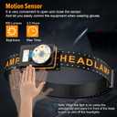 Headlamp Rechargeable, 500 Lumen Super Bright Motion Sensor LED HeadLamp, Headlamp Flashlight with White Red Lights, 6 Modes Lightweight Waterproof Head Lamp for Outdoor Running, Camping Hiking (Y013-2Pack)