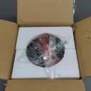 Outdoor Pendant Light Fixture, Farmhouse Exterior Globe Anti-Rust Hanging Lights with Adjustable Chain, Bronze Ceiling Outdoor Lantern Light with Seeded Glass for Front Door, Entry, Porch, and Gazebo