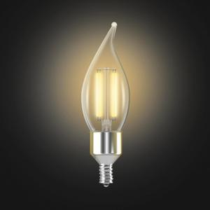 Feit Electric Smart LED Candle Wifi Bulb, Works with Alexa or Google Assistant, E12 base, No Hub, Flame Tip Filament Chandelier Light Bulb, 2700K Soft White, 3 Pack CFC40/927CA/FIL/AG/4