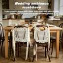 Just Married Wedding Chair Signs Set of 2, Sheer Lace Bride and Groom Chair Back Decor with Ribbon, Romantic Elegant Decor for Wedding Reception Ceremony Sweetheart Table