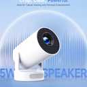 Magcubic Mini Projector with WiFi 6 and Bluetooth 5.4, Portable Projector 4K Support, 5W Soundbase Speaker, Auto Vertical Keystone 180Rotatable Smart Proyector for Movie Home Outdoor