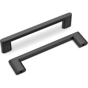 homdiy 25 Pack Matte Black Cabinet Pulls 6-1/4 inch Hole Center Kitchen Drawer Handles for Dresser Cupboard Living Room