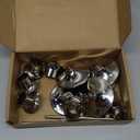 Joyyy Weighted Candlestick Holders Candle Stick Holder for Candlesticks, Vintage Metal Candelabra Candlestick Holders Candle Stand for Holiday Fireplace Party Dining Home Set of 6 (Silver)