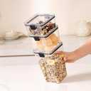 ORUWVWURO Food Storage Containers 4pack Plastic BPA Free shatterproof Freezeable Dishwasher Washable Environmentally Friendly and Recyclable Sealed Storage Containers Food Storage