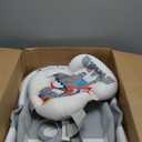 Collapsible Baby Bathtub for Newborn, Foldable Baby Bath Tub with Thermometer & Soft Floating Cushion & Drain Hole, Portable Travel Infant Bath Tubs for Newborns to Toddlers 0-36 Months Boys, Grey