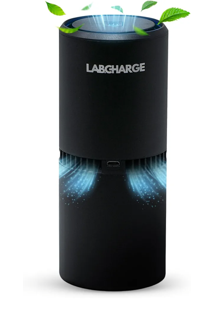 LabCharge Compact Air Purifier - Covers 250 Sq Ft - Ideal for Bedroom or Dorm Room - Silent HEPA Filter Captures Dust and Pollutants - Portable, Mini Air Purifier for Small Spaces