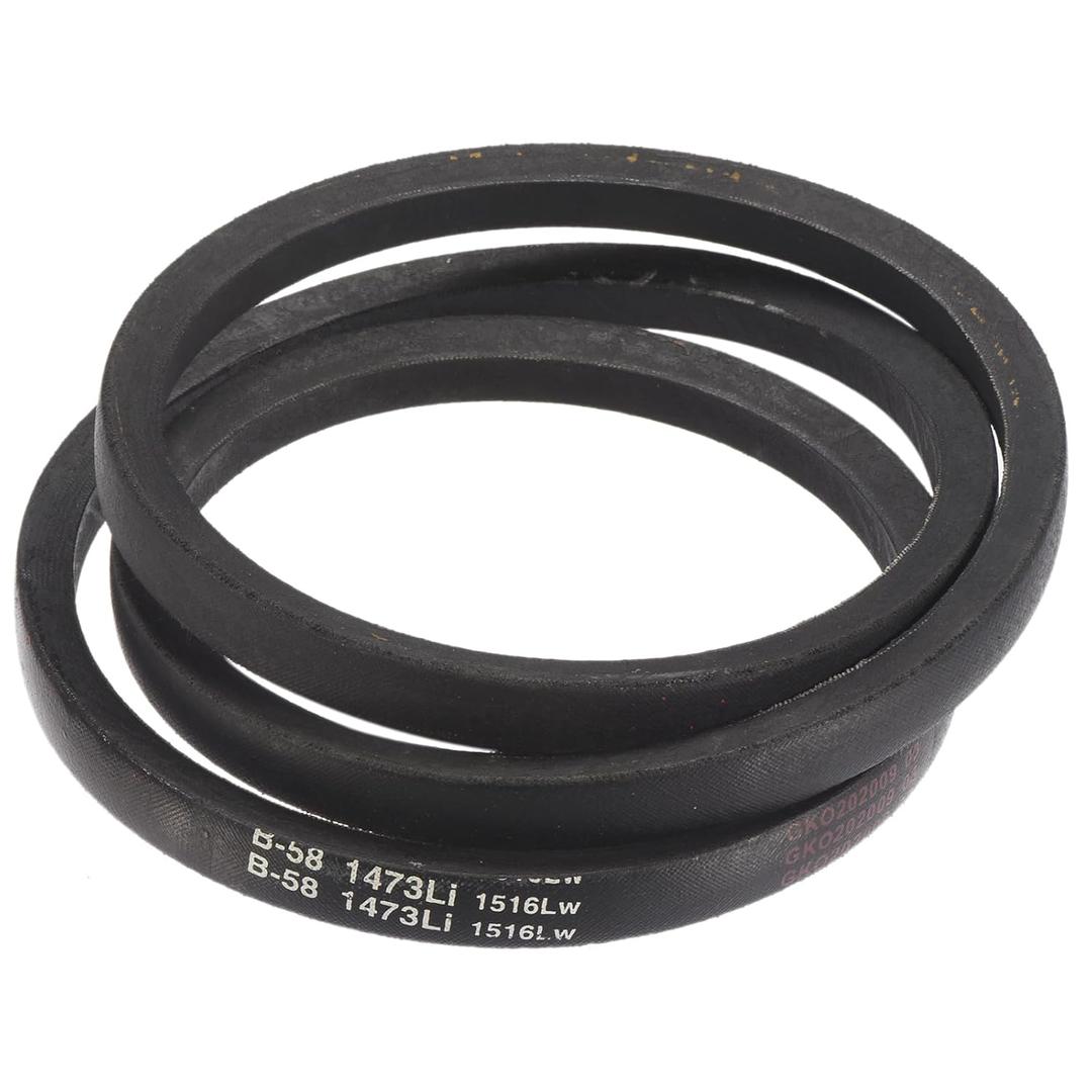 uxcell 3 Pack B58 Classic Wrapped V-Belt, 61" Outside Circumference Wrapped Industrial Rubber V-Belt B Profile V-Belt for Industrial Machinery Equipment, Black