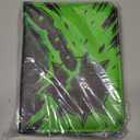 Protective Trading Card Albums - 4 Pocket Double Sided Collection Binder for 400 Cards, Durable Scratch-Resistant PU Cover, Sleeves for 3 Ring Binder, Portable Organizer for MTG Game Card (Green Rosha)