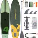Retrospec Weekender Inflatable Stand Up Paddle Board Includes Paddle, Pump, and Accessories 106 Lightweight iSUP, Puncture Resistant Inflatable Paddle Board for Adults