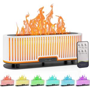 Colorful Flame Diffuser, Essential Oil Diffuser, 200ML Aromatherapy Oil Diffuser for Home, Large Room, Bedroom, Office with 7 Colors Light, Timer & Auto-Off(White) Colorful Flame Diffuser, Essential Oil Diffuser, 200ML Aromatherapy Oil Diffuser for Home, Large Room, Bedroom, Office with 7 Colors Light, Timer & Auto-Off(White)