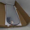 BEVERDY Full Length Mirror Over The Door, 14"x 48" Arched Vertical Wall Mirror for Full Body, Hanging Door Mirror, Black