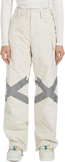 Men's Slim Fit Snow Pants Waterproof Insulated for Winter Outdoor Skiing Snowboarding Ski Pant S