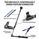Golf Swing Trainer, Portable Golf Training Aid to Improve Hinge, Forearm Rotation, Shoulder Turn  Beginners Improve Golf Swing Exerciser Training Aid Adjustable Lightweight, (Black)